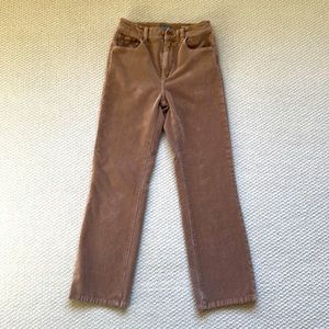 DL1961: Patti straight, high rise vintage ankle. tan corduroys size 24